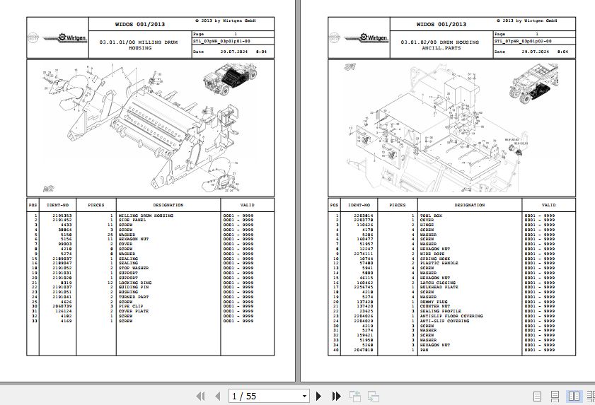 Wirtgen Recyclers & Soil Stabilizer WR 240 07.WR 2247883 Spare Parts Catalog (1)