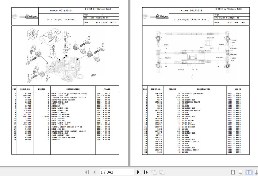 Wirtgen Slipform Paver SP 1200 11.SP 198318 Spare Parts Catalog (1)