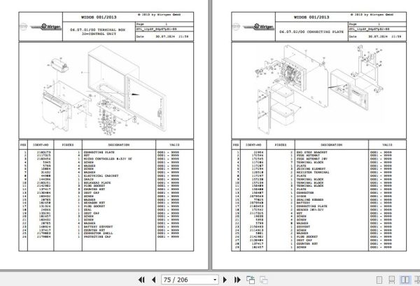 Wirtgen Slipform Paver SP 15 12.SP 2150115 Spare Parts Catalog (2)