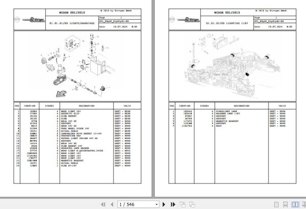 Wirtgen Slipform Paver SP 1600 03.SP 146620 Spare Parts Catalog (1)