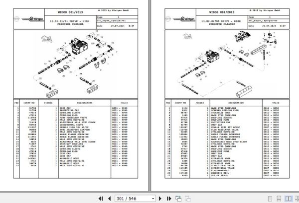 Wirtgen Slipform Paver SP 1600 03.SP 146620 Spare Parts Catalog (2)