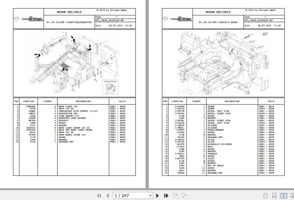 Wirtgen Slipform Paver SP 25 13.SP 2165583 Spare Parts Catalog (1)