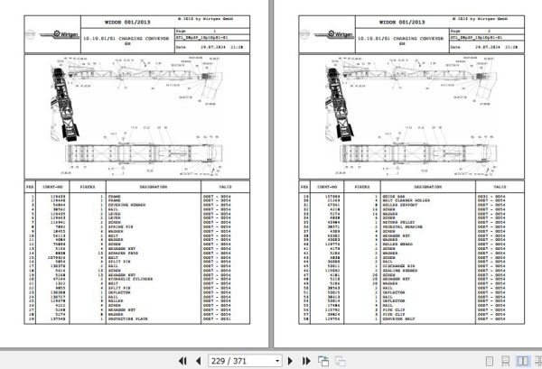 Wirtgen Slipform Paver SP 250 08.SP 129496 Spare Parts Catalog (2)