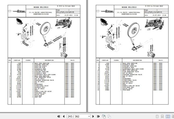 Wirtgen Slipform Paver SP 850 Vario 07.SP 182420 Spare Parts Catalog (2)