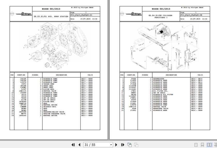 Wirtgen Sohlenfrase 2600 04.26 2131578 Spare Parts Catalog (2)