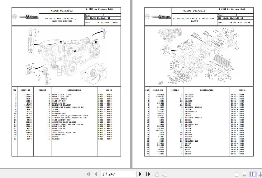 Wirtgen Soil Stabilizer WR 2500 S WR 2500 SK 04.WR 192130 Spare Parts Catalog (1)