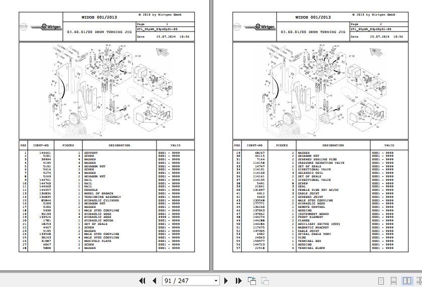 Wirtgen Soil Stabilizer WR 2500 S WR 2500 SK 04.WR 192130 Spare Parts Catalog (2)