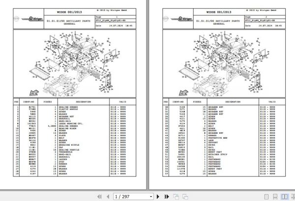 Wirtgen Soil Stabilizer WR 2500 WR 2500 K 01.WR 114078 Spare Parts Catalog (1)