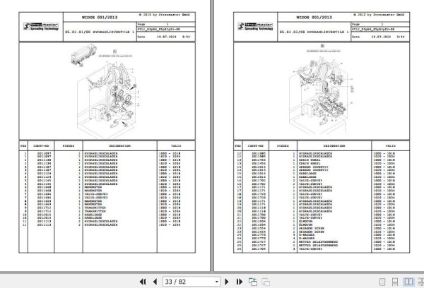 Wirtgen Streu Master Binding Agent Spreader SW 10 16 MC 03.BS S017344 Spare Parts Catalog (2)