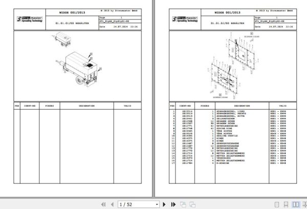 Wirtgen Streu Master Binding Agent Spreader SW 10 16 TA 01.BS S015425 Spare Parts Catalog (1)