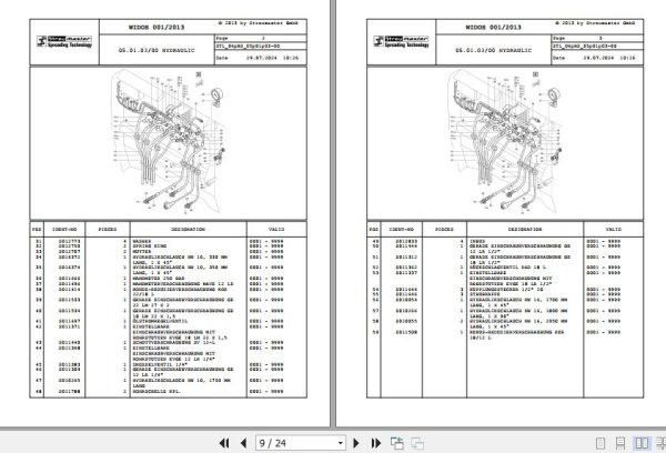 Wirtgen Streu Master Binding Agent Spreader SW 3 FC 06.BS S016764 Spare Parts Catalog (2)