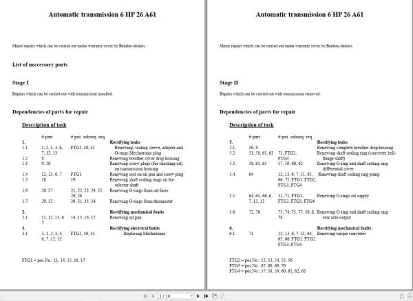 ZF Auto Transmission 6HPxx Series Diagram and Parts Manual EN DE (1)