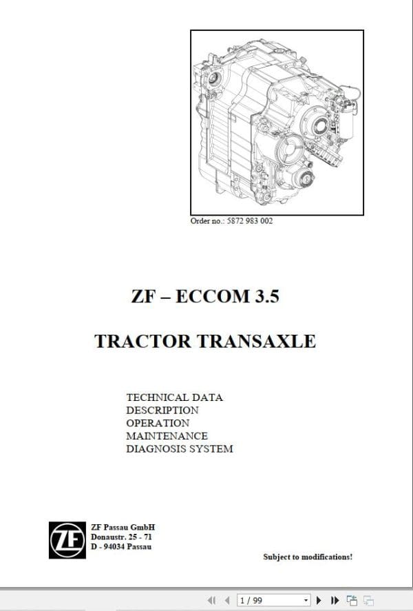 ZF Claas Xerion Diagram and Instruction Manual EN DE (2)