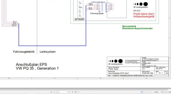 ZF Control Unit EPS Gen1 VW PQ 35 Connection Diagram DE (1)