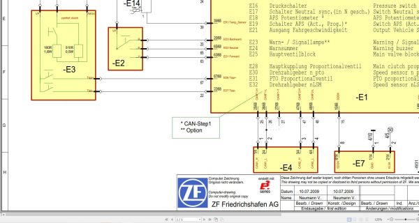 ZF Control Unit EST57A T72 T73 SDFG Electrical Diagram 6029 717 155 (2)