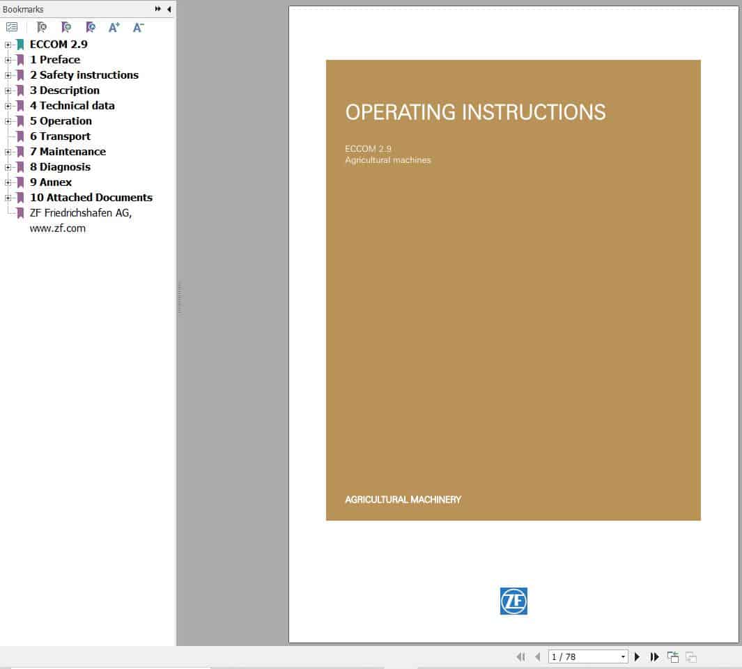 ZF EC3 Transmission Diagram and Operating Manual EN DE (1)