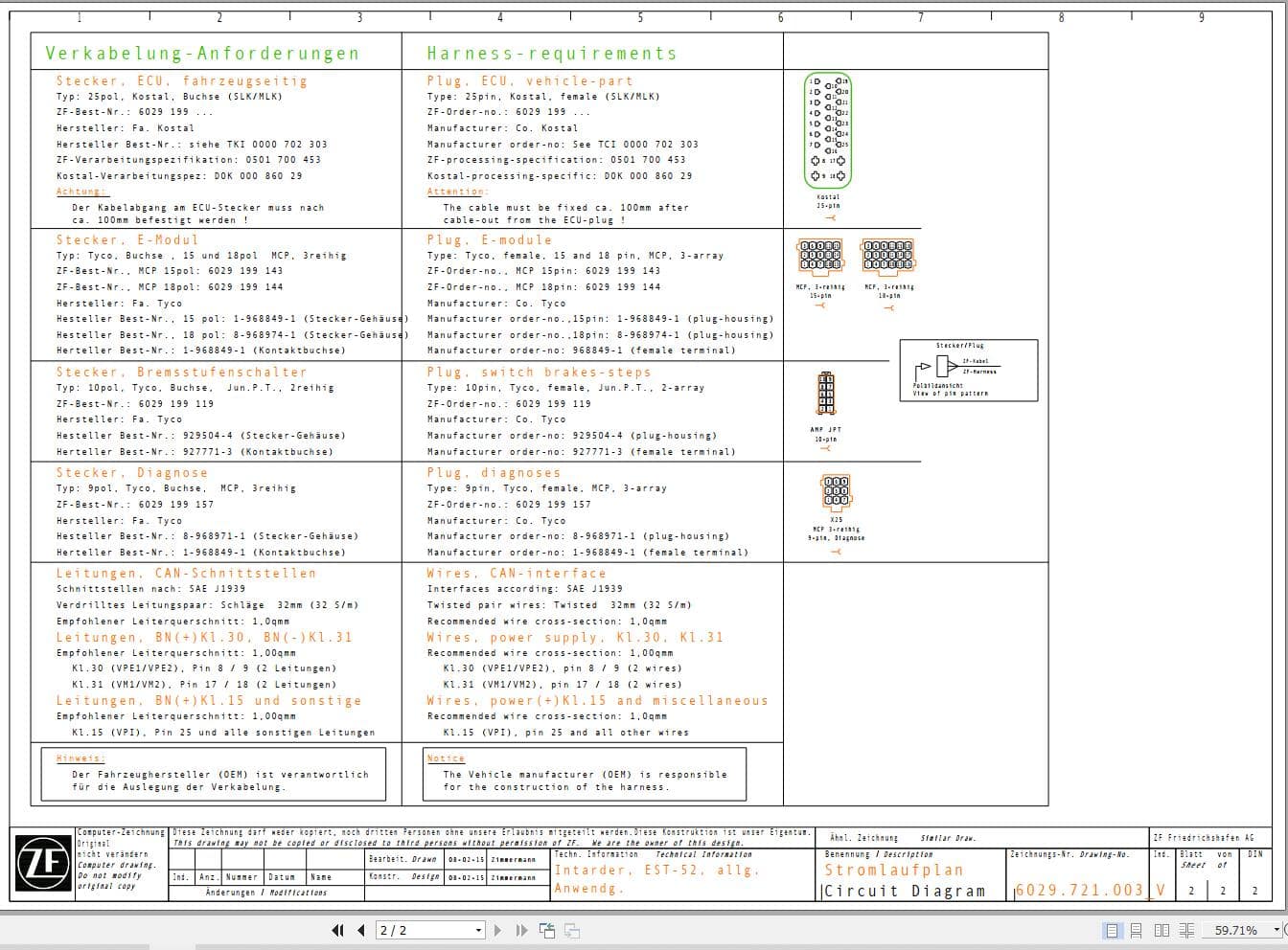 ZF INTARDER EST 52 Electrical Diagram DE (1)