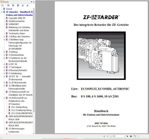 ZF Intarder Installation and Operation Manual DE (1)