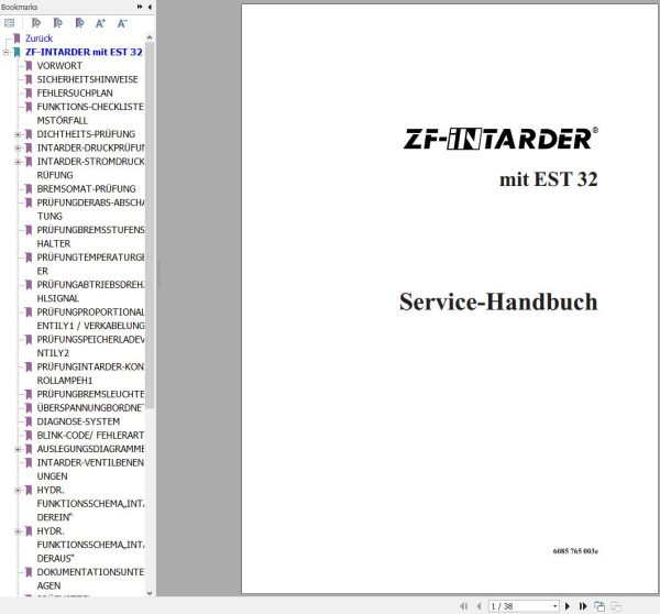 ZF Intarder with EST 32 Service Manual 6085 765 003e DE (1)
