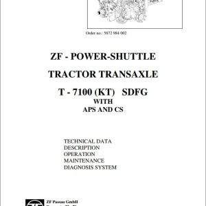 ZF Power Shuttle Transmission T 7100 SDFG Maintenance and Repair Manual (1)