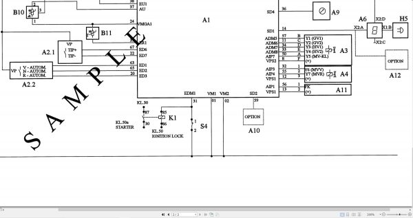 ZF Power Shuttle Transmission T 7200 Electrical Diagrams 6029 700 964 (2)