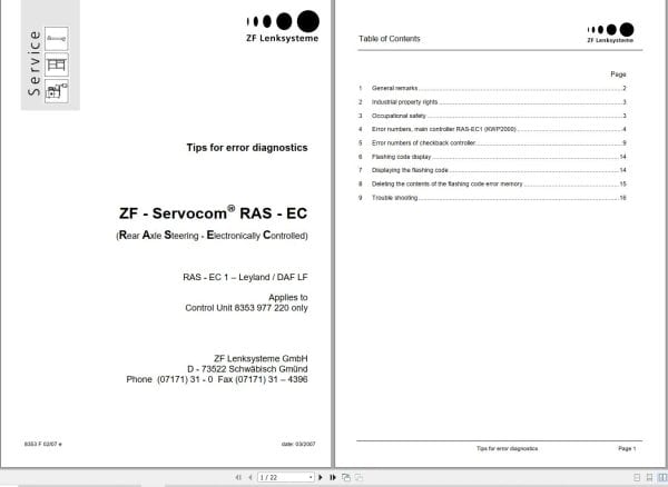 ZF Servocom RAS   EC 1 Diagnostic Manual (1)