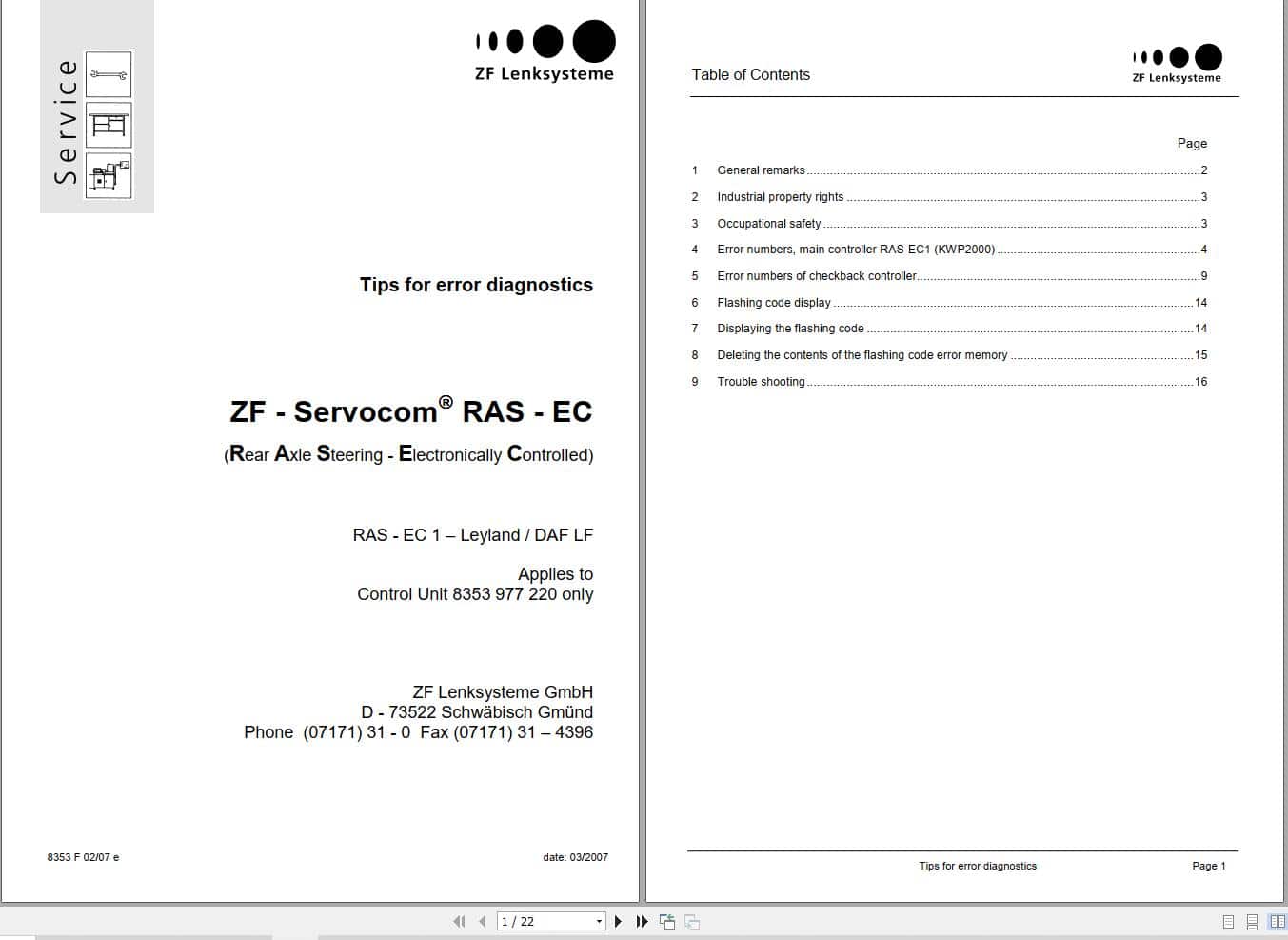 ZF Servocom RAS   EC 1 Diagnostic Manual (1)