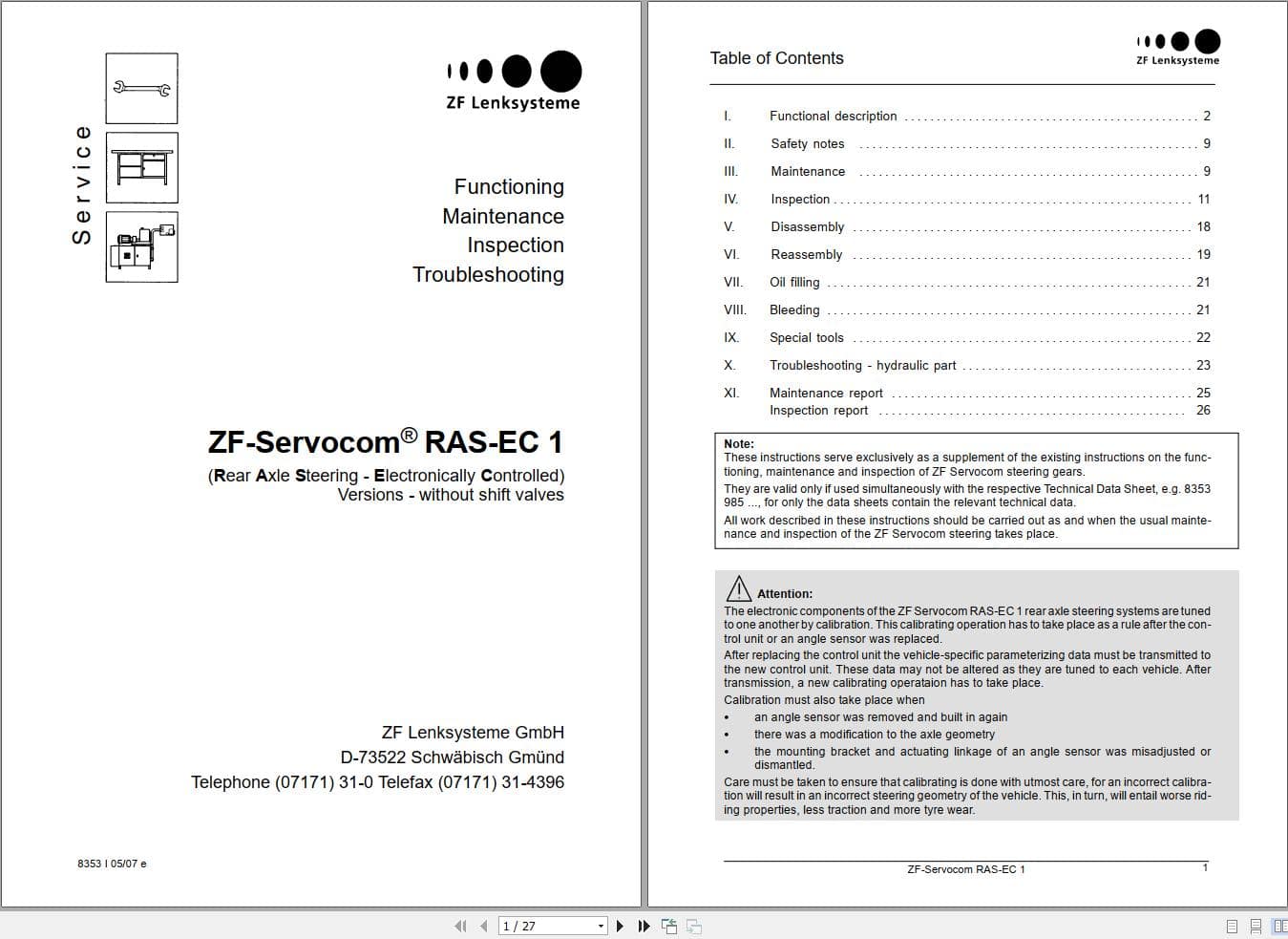 ZF Servocom RAS   EC1 Service Manual (1)