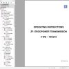 ZF Transmission 4 WG 190 4 WG 210 Operating Instructions 5872.194.002 en (1)