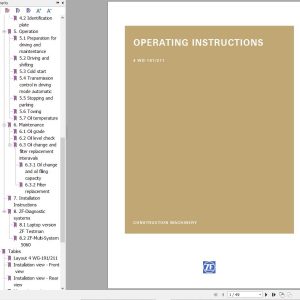 ZF Transmission 4 WG 191 4 WG 211 Operating Instructions (1)