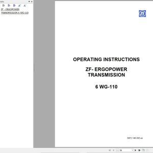 ZF Transmission 6 WG 110 Operating Instructions 5872.146.002 en (1)