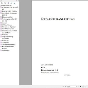 ZF Transmission AS Tronic Truck Repair Manual DE (1)