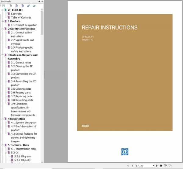 ZF Transmission ECOLIFE Repair Manual (1)
