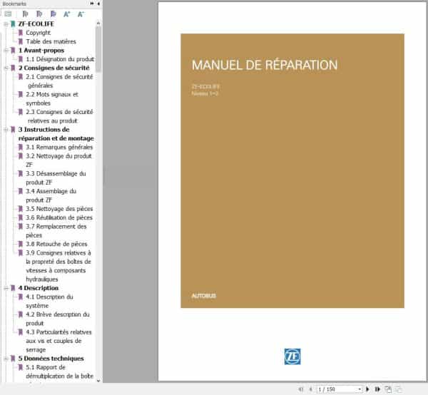 ZF Transmission ECOLIFE Repair Manual FR (1)
