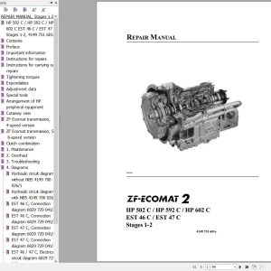 ZF Transmission ECOMAT 2 Repair Manual 4149 751 601e (1)