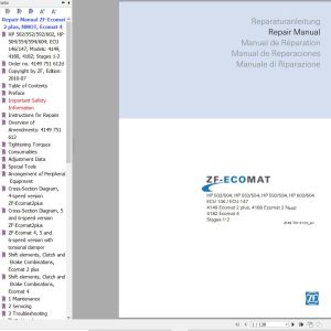 ZF Transmission ECOMAT Repair Manual 4149 751 612d en (1)