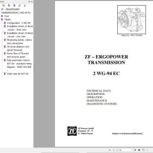 ZF Transmission ERGOPOWER 2 WG 94 EC Maintenance and Repair Manual (1)