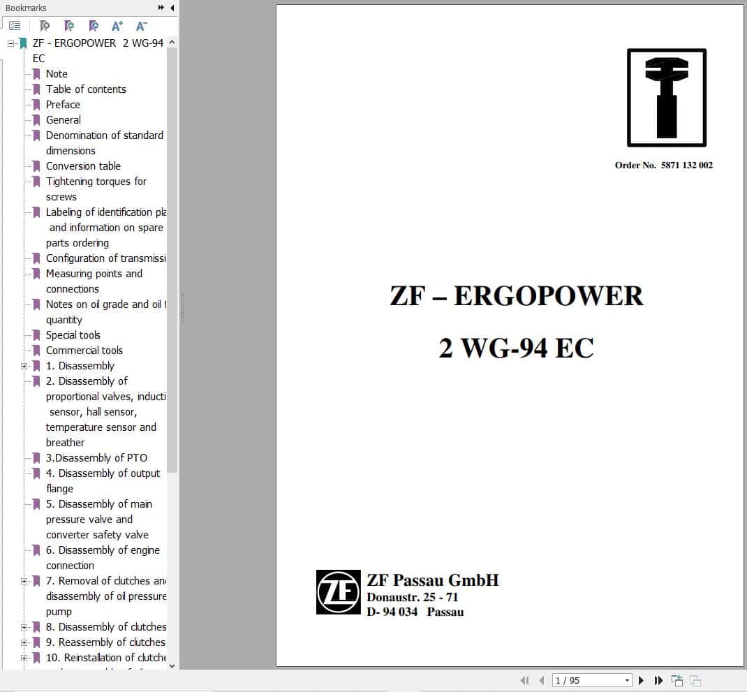 ZF Transmission ERGOPOWER 2 WG 94 EC Repair Manual (1)