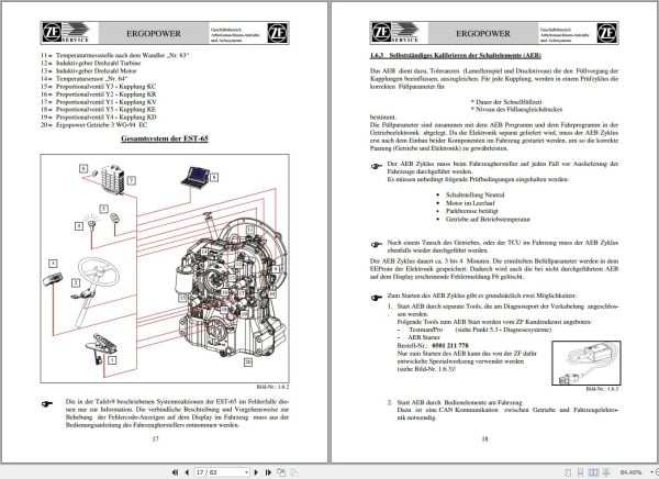 ZF Transmission ERGOPOWER 3 WG 94 EC Maintenance and Repair Manual DE (2)