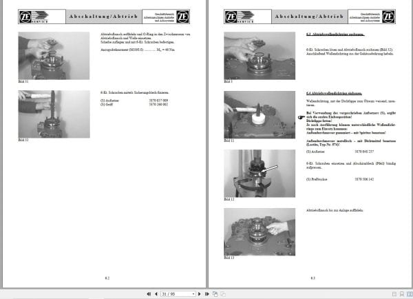 ZF Transmission ERGOPOWER 4 6 WG 130 160 Repair Manual DE (2)