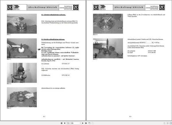 ZF Transmission ERGOPOWER 4 6 WG 190 210 Repair Manual DE (2)
