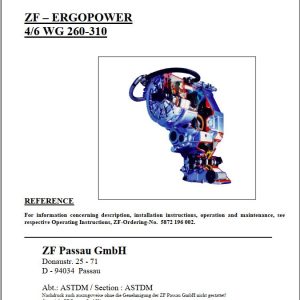 ZF Transmission ERGOPOWER 4 6 WG 260 310 Repair Manual (1)