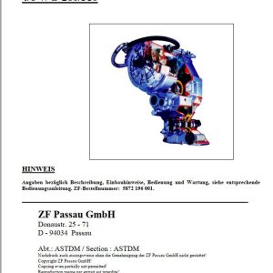 ZF Transmission ERGOPOWER 4 6 WG 260 310 Repair Manual DE (1)