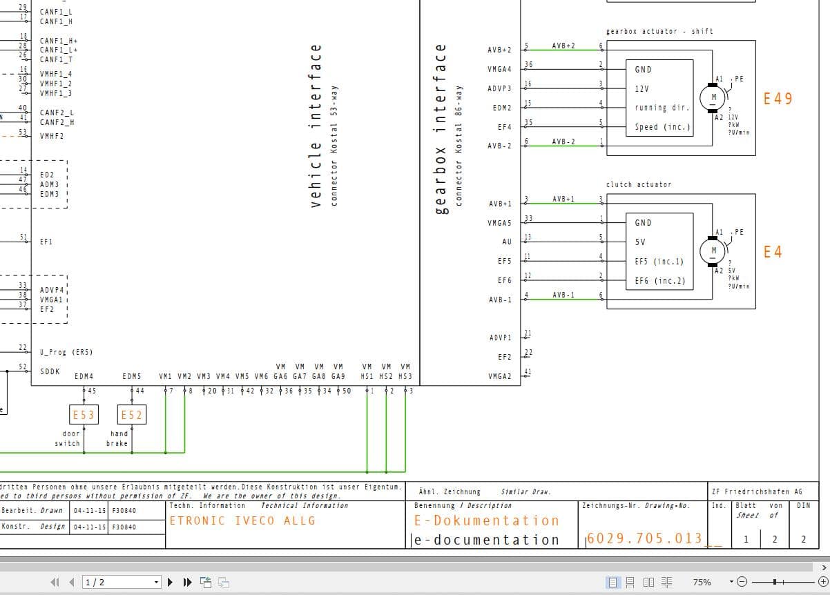 ZF Transmission ETronic Iveco Allg Electrical Diagram (1)