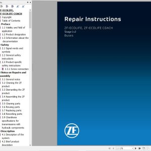 ZF Transmission Ecolife Diagrams and Repair Manual (1)