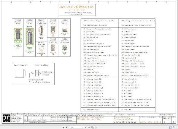 ZF Transmission eTronic Nissan F91A Electrical Diagram DE (1)