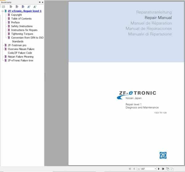 ZF Transmission eTronic Repair level 1 Diagnostic and Maintenance Manual (1)