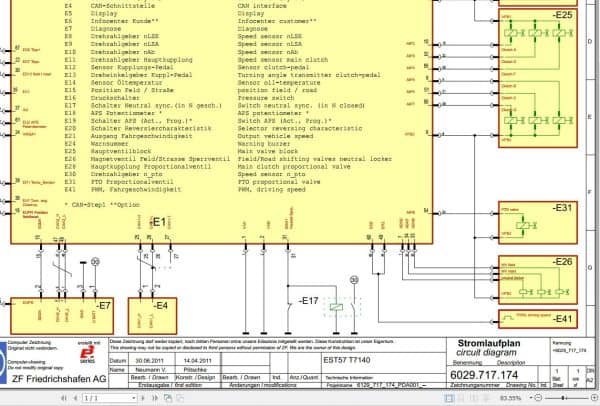ZF Unit Control EST57 T7140 Electrical Diagram DE (1)