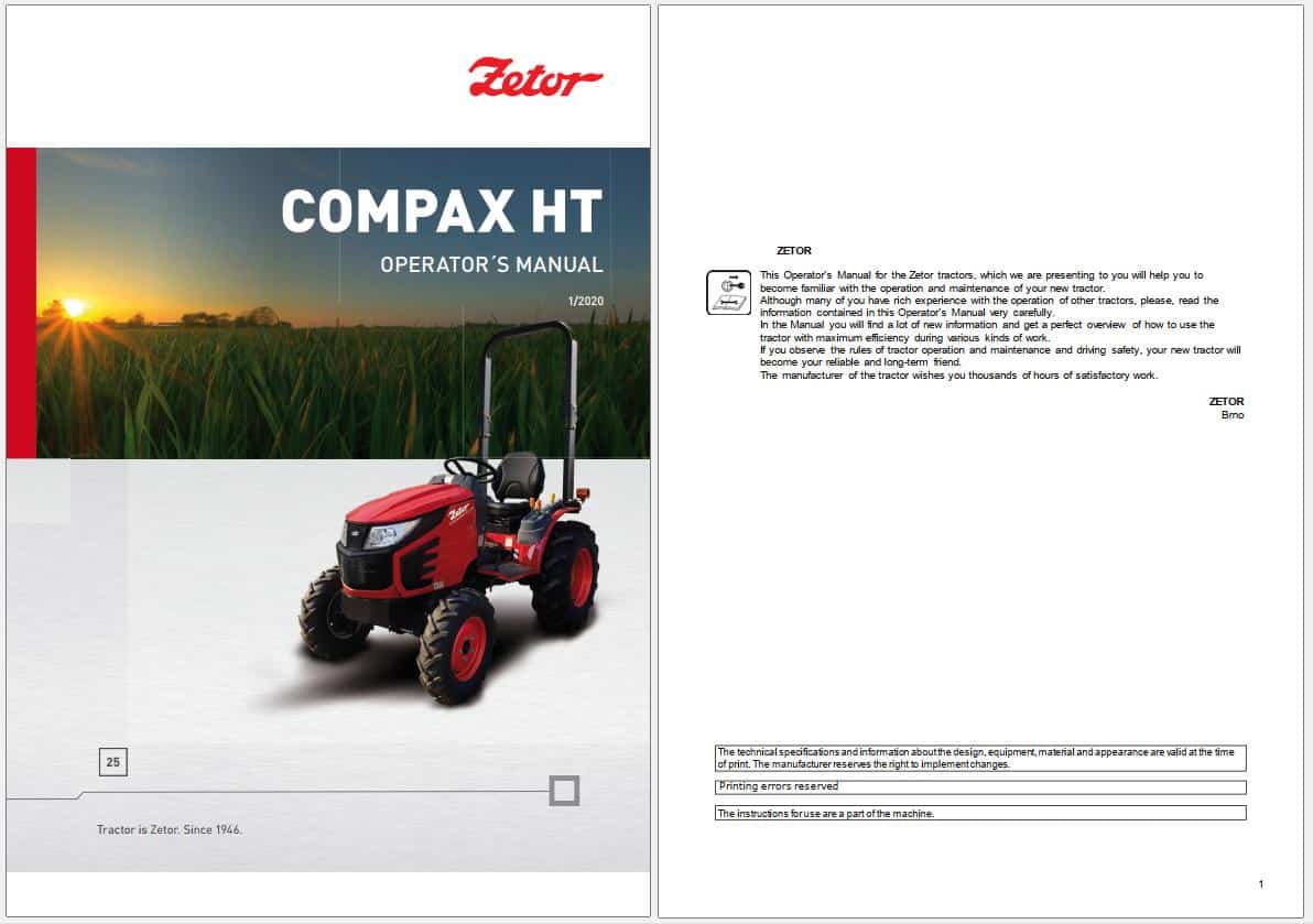 Zetor Tractors Operation Maintenance Manual PDF 5 (1)