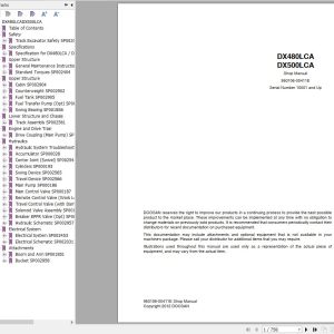 Doosan Excavators DX480LCA DX500LCA Shop Manual (1)